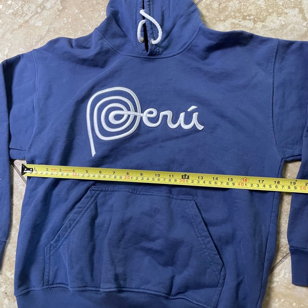Peru Souvenir Hoodie Pullover Embroidered Travel Sweatshirt Small - Picture 5 of 7